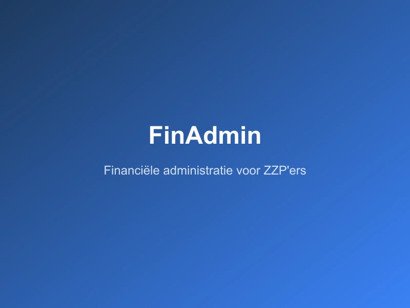 FinAdmin - Financiële Administratie SaaS